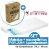 Best Sale 🧨 Alvi 2-tlg. Matratzen-Set für Kinderbetten 70 x 140 cm / Babymatratze Farm + Spannbetttuch PERLAM® - Natur 😀