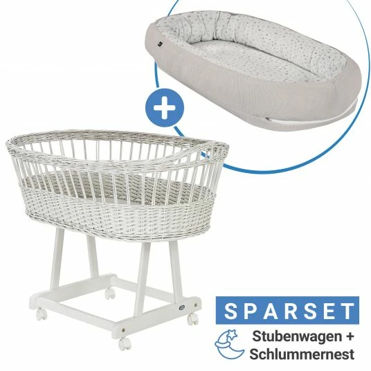Deals 🧨 Alvi 2-tlg. Sparset Stubenwagen Birthe + Schlummer-Nestchen - Auqa Dot ⭐ 1 Deals 🧨 Alvi 2-tlg. Sparset Stubenwagen Birthe + Schlummer-Nestchen - Auqa Dot ⭐