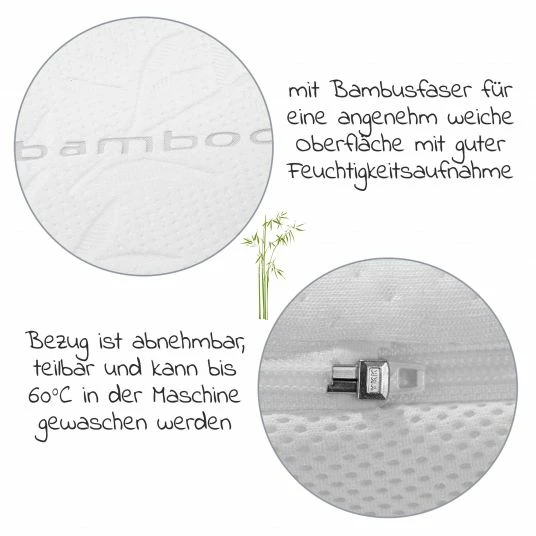 Best Pirce ❤️ Alvi 4-tlg. Matratzen-Set für Kinderbetten 70 x 140 cm / Babymatratze Bamboo + Betteinlage + 2 Spannbetttücher ❤️ 4 Best Pirce ❤️ Alvi 4-tlg. Matratzen-Set für Kinderbetten 70 x 140 cm / Babymatratze Bamboo + Betteinlage + 2 Spannbetttücher ❤️ - Image 4