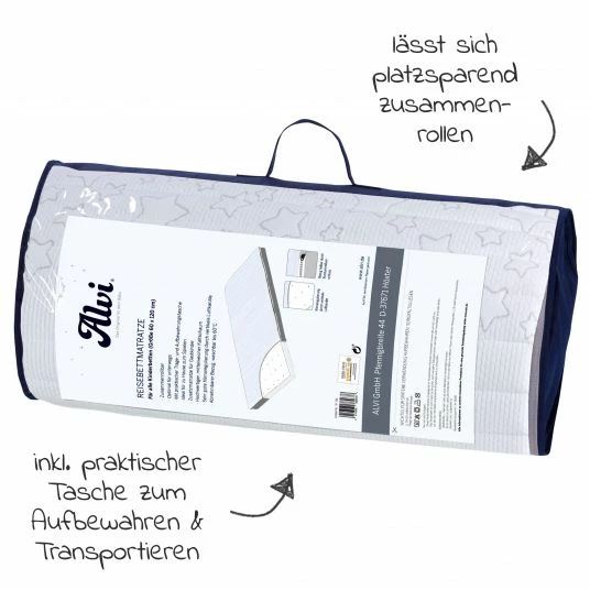 Promo π Alvi Reisebett-Rollmatratze inkl. Aufbewahrungstasche 60 x 120 cm - Sternchen π 2 Promo π Alvi Reisebett-Rollmatratze inkl. Aufbewahrungstasche 60 x 120 cm - Sternchen π - Image 2