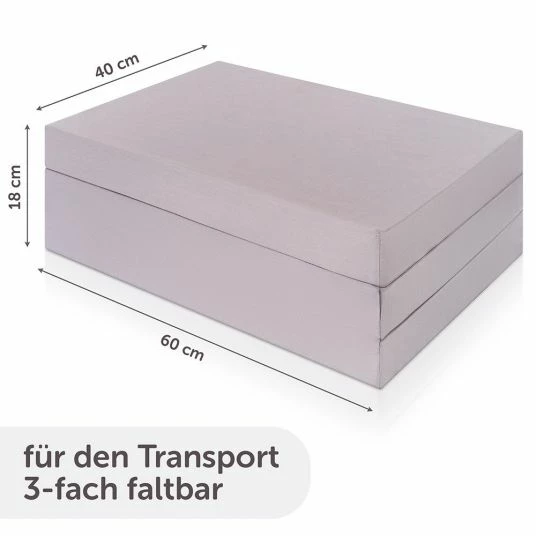 Discount π Alvi Travel bed mattress Comfort - 60 x 120 cm / Height 6 cm, breathable, washable, tested for harmful substances - Grey β 3 Discount π Alvi Travel bed mattress Comfort - 60 x 120 cm / Height 6 cm, breathable, washable, tested for harmful substances - Grey β - Image 3