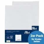 Best Pirce 🔔 Alvi Spannbetttuch 2er Pack aus Bio-Baumwolle für Kinderbett 60 x 120 / 70 x 140 cm - Silbergrau ✔️ 4 Best Pirce 🔔 Alvi Spannbetttuch 2er Pack aus Bio-Baumwolle für Kinderbett 60 x 120 / 70 x 140 cm - Silbergrau ✔️ - Image 4