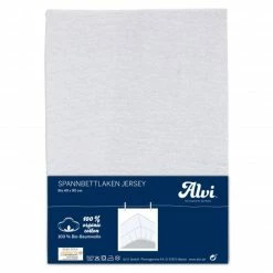 Flash Sale β€οΈ Alvi Spannbetttuch aus Bio-Baumwolle fΓΌr kleine Matratzen 40 x 90 cm - WeiΓ β