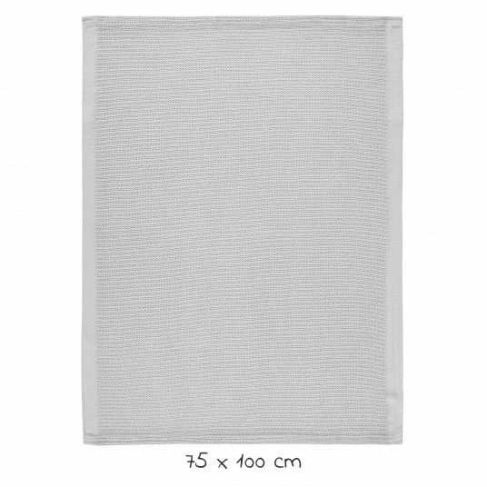 Hot Sale 🔔 Alvi Strick-Kuscheldecke Organic Cotton 75 x 100 cm - Piqué Grau 🎉 3 Hot Sale 🔔 Alvi Strick-Kuscheldecke Organic Cotton 75 x 100 cm - Piqué Grau 🎉 - Image 3