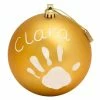 Discount 🤩 Baby Art Christbaumkugel für Abdruck & Beschriftung - Matt Gold 👍
