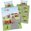 Flash Sale 😉 Baby Best Wende-Bettwäsche - 100 x 135 cm - Feuerwehr 💯