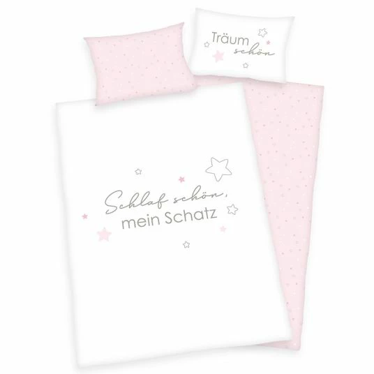 Budget ⌛ Baby Best Wende-Bettwäsche - 100 x 135 cm - Kleiner Schatz - Rosa 😉 1 Budget ⌛ Baby Best Wende-Bettwäsche - 100 x 135 cm - Kleiner Schatz - Rosa 😉