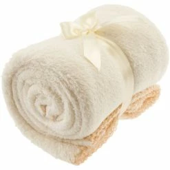 Coupon π₯ Bieco Kuscheldecke Flausch 70 x 100 cm - Uni Ecru π