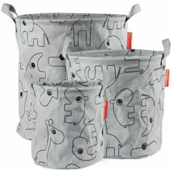 Outlet β Done by Deer Aufbewahrungskorb - 3er Pack - Contour - Grau π