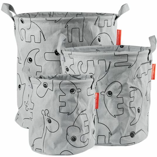 Outlet ⭐ Done by Deer Aufbewahrungskorb - 3er Pack - Contour - Grau 🌟 1 Outlet ⭐ Done by Deer Aufbewahrungskorb - 3er Pack - Contour - Grau 🌟