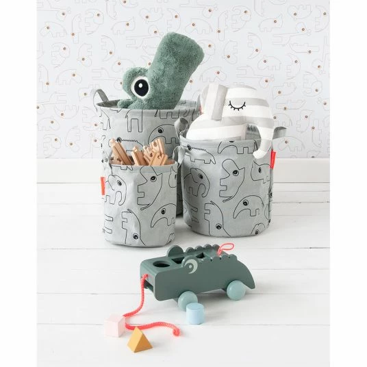 Outlet ⭐ Done by Deer Aufbewahrungskorb - 3er Pack - Contour - Grau 🌟 2 Outlet ⭐ Done by Deer Aufbewahrungskorb - 3er Pack - Contour - Grau 🌟 - Image 2