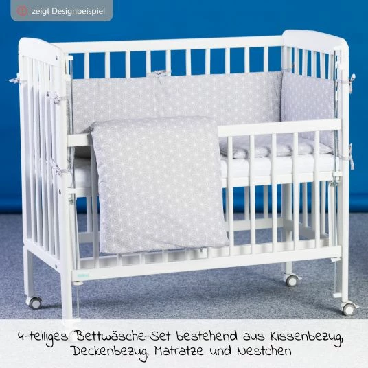 Top 10 🌟 Fillikid 4-tlg. Bettwäsche-Set für Nino Decke 80 x 80 cm, Kissen 35 x 40 cm, Matratze & Nestchen - Cube - Grey - Collection 2022 💯 2 Top 10 🌟 Fillikid 4-tlg. Bettwäsche-Set für Nino Decke 80 x 80 cm, Kissen 35 x 40 cm, Matratze & Nestchen - Cube - Grey - Collection 2022 💯 - Image 2