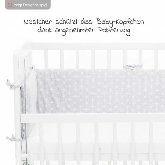 Top 10 🌟 Fillikid 4-tlg. Bettwäsche-Set für Nino Decke 80 x 80 cm, Kissen 35 x 40 cm, Matratze & Nestchen - Cube - Grey - Collection 2022 💯 3 Top 10 🌟 Fillikid 4-tlg. Bettwäsche-Set für Nino Decke 80 x 80 cm, Kissen 35 x 40 cm, Matratze & Nestchen - Cube - Grey - Collection 2022 💯 - Image 3