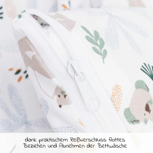 Discount 🎉 Fillikid 4-tlg. Bettwäsche-Set für Nino Decke 80 x 80 cm, Kissen 35 x 40 cm, Matratze & Nestchen - Kangaroo - Weiß - Collection 2022 👏 5 Discount 🎉 Fillikid 4-tlg. Bettwäsche-Set für Nino Decke 80 x 80 cm, Kissen 35 x 40 cm, Matratze & Nestchen - Kangaroo - Weiß - Collection 2022 👏 - Image 5