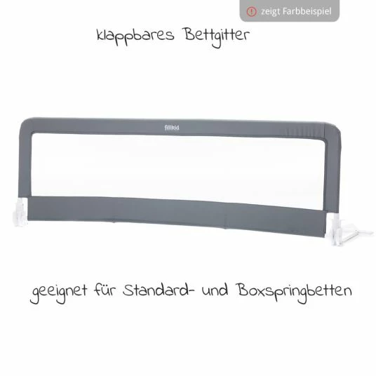 Best deal 😉 Fillikid Bettschutzgitter Emma klappbar für Standart & Boxspringbetten 150 x 50 cm - Grau - Collection 2022 ❤️ 3 Best deal 😉 Fillikid Bettschutzgitter Emma klappbar für Standart & Boxspringbetten 150 x 50 cm - Grau - Collection 2022 ❤️ - Image 3