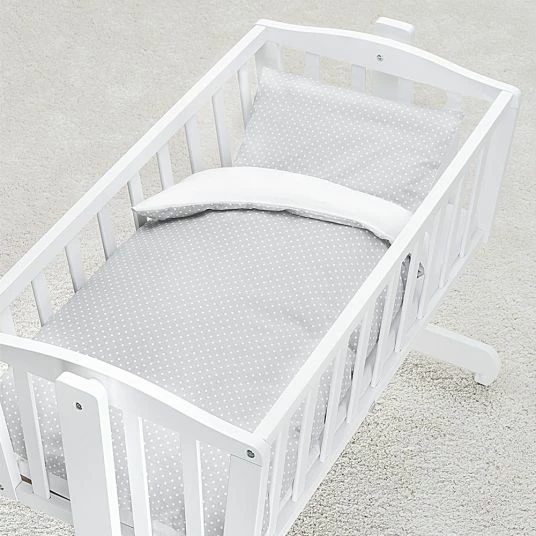 New 😍 Fillikid Bed linen 80 x 80 cm - dots - grey 🥰 3 New 😍 Fillikid Bed linen 80 x 80 cm - dots - grey 🥰 - Image 3