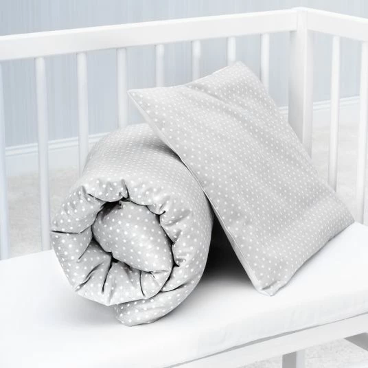 New 😍 Fillikid Bed linen 80 x 80 cm - dots - grey 🥰 4 New 😍 Fillikid Bed linen 80 x 80 cm - dots - grey 🥰 - Image 4
