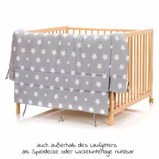 New 🤩 Fillikid Laufstalleinlage für Laufgitter mit 75 x 100 cm & 100 x 100 cm - Sterne - Grau - Collection 2022 🛒 4 New 🤩 Fillikid Laufstalleinlage für Laufgitter mit 75 x 100 cm & 100 x 100 cm - Sterne - Grau - Collection 2022 🛒 - Image 4