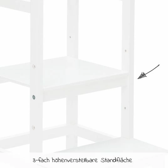 Outlet 🎉 Fillikid Lernturm 3-fach höhenverstellbar bis 90 kg belastbar - Weiß 🎉 5 Outlet 🎉 Fillikid Lernturm 3-fach höhenverstellbar bis 90 kg belastbar - Weiß 🎉 - Image 5