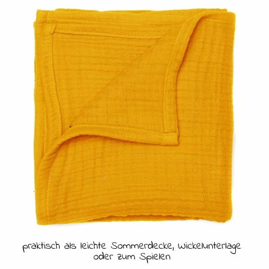Cheapest ⭐ Fillikid Musselindecke Soft 2-lagig 85 x 85 cm - Curry - Collection 2022 😉 2 Cheapest ⭐ Fillikid Musselindecke Soft 2-lagig 85 x 85 cm - Curry - Collection 2022 😉 - Image 2