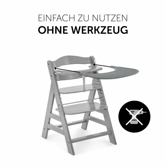 Outlet 🌟 Hauck 5-tlg. Essbrett-Set für Alpha Plus - Click Tray + Sitzkissen + GRATIS 2x Silikon-Teller - Grey Muslin Mint ⭐ 3 Outlet 🌟 Hauck 5-tlg. Essbrett-Set für Alpha Plus - Click Tray + Sitzkissen + GRATIS 2x Silikon-Teller - Grey Muslin Mint ⭐ - Image 3