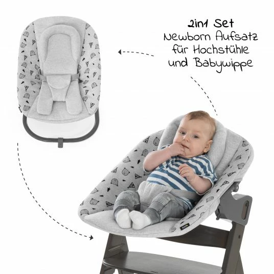 Brand new π Hauck Alpha Charcoal Select Newborn Set - 4-tlg. Hochstuhl + Aufsatz & Wippe Premium (verstellbar) Nordic Grey + Sitzpolster π 4 Brand new π Hauck Alpha Charcoal Select Newborn Set - 4-tlg. Hochstuhl + Aufsatz & Wippe Premium (verstellbar) Nordic Grey + Sitzpolster π - Image 4