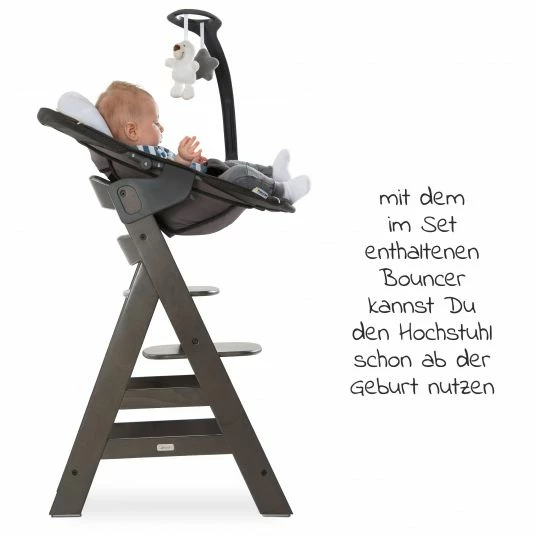 Coupon 👏 Hauck Alpha Charcoal Selectline Newborn Set Deluxe - 4-tlg. Hochstuhl + 2in1 Neugeborenenaufsatz (verstellbar) + Sitzpolster 🛒 4 Coupon 👏 Hauck Alpha Charcoal Selectline Newborn Set Deluxe - 4-tlg. Hochstuhl + 2in1 Neugeborenenaufsatz (verstellbar) + Sitzpolster 🛒 - Image 4
