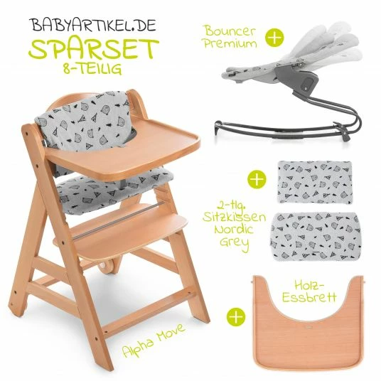 Top 10 โ๏ธ Hauck Alpha Move Natur Newborn Set - 5-tlg. Hochstuhl + Aufsatz & Wippe Premium, Essbrett, Sitzkissen - Nordic Grey ๐ 2 Top 10 โ๏ธ Hauck Alpha Move Natur Newborn Set - 5-tlg. Hochstuhl + Aufsatz & Wippe Premium, Essbrett, Sitzkissen - Nordic Grey ๐ - Image 2