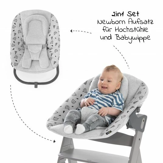 Best deal ✨ Hauck Alpha Plus Grau Newborn Set - 4-tlg. Hochstuhl + Aufsatz & Wippe Premium Nordic Grey + Sitzpolster ✔️ 4 Best deal ✨ Hauck Alpha Plus Grau Newborn Set - 4-tlg. Hochstuhl + Aufsatz & Wippe Premium Nordic Grey + Sitzpolster ✔️ - Image 4