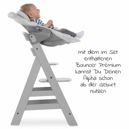 Wholesale ⭐ Hauck Alpha Plus Grau XL Newborn Set - Hochstuhl + 2n1 Aufsatz + Alpha Tray Essbrett + Sitzauflage - Nordic Grey ⌛ 5 Wholesale ⭐ Hauck Alpha Plus Grau XL Newborn Set - Hochstuhl + 2n1 Aufsatz + Alpha Tray Essbrett + Sitzauflage - Nordic Grey ⌛ - Image 5