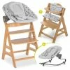 Best reviews of ✔️ Hauck Alpha Plus Natur Newborn Set - 4-tlg. Hochstuhl + Aufsatz & Wippe Premium Nordic Grey + Sitzpolster 🥰