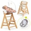 Cheap 😍 Hauck Alpha Plus Natur Newborn Set Deluxe - 4-tlg. Hochstuhl + 2in1 Neugeboreneneinsatz (verstellbar) + Sitzpolster 🎁