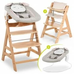 Best reviews of 👏 Hauck Alpha Plus Natur Newborn Set Powder Bunny - 4-tlg. Hochstuhl + Neugeborenenaufsatz + Sitzkissen Beige ⌛