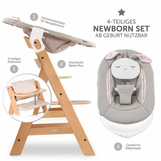 Best reviews of π Hauck Alpha Plus Natur Newborn Set Powder Bunny - 4-tlg. Hochstuhl + Neugeborenenaufsatz + Sitzkissen Beige β 3 Best reviews of π Hauck Alpha Plus Natur Newborn Set Powder Bunny - 4-tlg. Hochstuhl + Neugeborenenaufsatz + Sitzkissen Beige β - Image 3