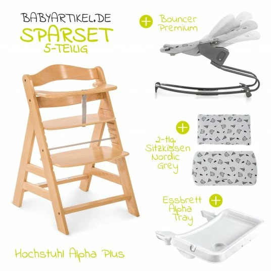 Brand new β€οΈ Hauck Alpha Plus Natur XL Newborn Set - Hochstuhl + 2n1 Aufsatz + Alpha Tray Essbrett + Sitzauflage - Nordic Grey π 2 Brand new β€οΈ Hauck Alpha Plus Natur XL Newborn Set - Hochstuhl + 2n1 Aufsatz + Alpha Tray Essbrett + Sitzauflage - Nordic Grey π - Image 2