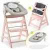 Hot Sale ✨ Hauck Alpha Plus Rose Newborn Set Powder Bunny - 4-tlg. Hochstuhl + Neugeborenenaufsatz + Sitzkissen Grey 😍