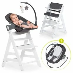 Best Sale ๐งจ Hauck Alpha Plus Weiร Newborn Set Deluxe - 4-tlg. Hochstuhl + 2in1 Neugeboreneneinsatz (verstellbar) + Sitzpolster ๐