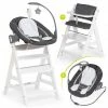 Hot Sale 👍 Hauck Alpha Plus Weiß Newborn Set Deluxe - 4-tlg. Hochstuhl + Neugeborenenaufsatz Sand (Rückenlehne verstellbar) + Sitzkissen 💯