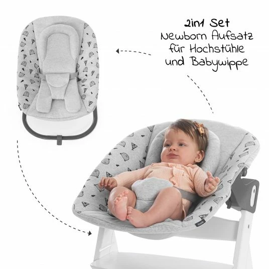 Outlet ⭐ Hauck Alpha Plus White Newborn Set - 4-tlg. Hochstuhl + Aufsatz & Wippe Premium Nordic Grey + Sitzpolster ⌛ 4 Outlet ⭐ Hauck Alpha Plus White Newborn Set - 4-tlg. Hochstuhl + Aufsatz & Wippe Premium Nordic Grey + Sitzpolster ⌛ - Image 4