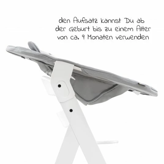 Promo ✔️ Hauck Alpha Plus White Newborn Set Pastell Bear - 4-tlg. Hochstuhl + Neugeborenenaufsatz + Sitzkissen Grey ⭐ 5 Promo ✔️ Hauck Alpha Plus White Newborn Set Pastell Bear - 4-tlg. Hochstuhl + Neugeborenenaufsatz + Sitzkissen Grey ⭐ - Image 5
