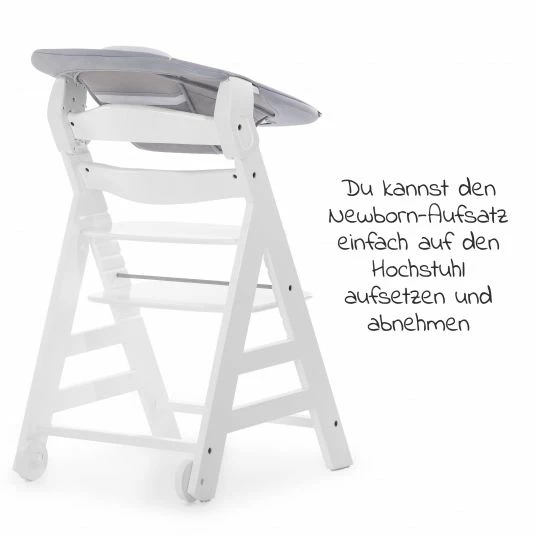 New ๐งจ Hauck Beta Plus White Newborn Set - 5-tlg. Hochstuhl + Aufsatz & Wippe, Essbrett, Sitzkissen - Stretch Grey ๐ 5 New ๐งจ Hauck Beta Plus White Newborn Set - 5-tlg. Hochstuhl + Aufsatz & Wippe, Essbrett, Sitzkissen - Stretch Grey ๐ - Image 5