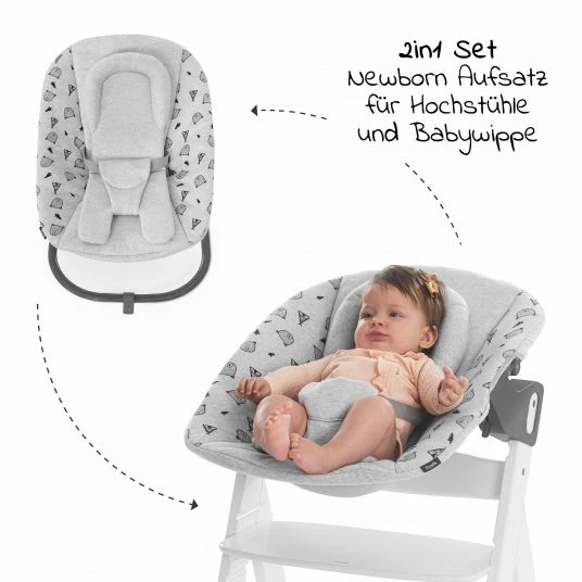 Hot Sale 🌟 Hauck Beta Plus White Newborn Set - 5-tlg. Hochstuhl + Aufsatz & Wippe Premium, Essbrett, Sitzkissen - Nordic Grey 🛒 4 Hot Sale 🌟 Hauck Beta Plus White Newborn Set - 5-tlg. Hochstuhl + Aufsatz & Wippe Premium, Essbrett, Sitzkissen - Nordic Grey 🛒 - Image 4