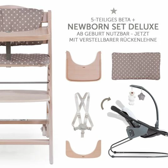 Cheap ๐คฉ Hauck Beta Plus Whitewashed Newborn Set Deluxe - 5-tlg. Hochstuhl + 2in1 Neugeboreneneinsatz + Essbrett + Sitzpolster ๐ 2 Cheap ๐คฉ Hauck Beta Plus Whitewashed Newborn Set Deluxe - 5-tlg. Hochstuhl + 2in1 Neugeboreneneinsatz + Essbrett + Sitzpolster ๐ - Image 2