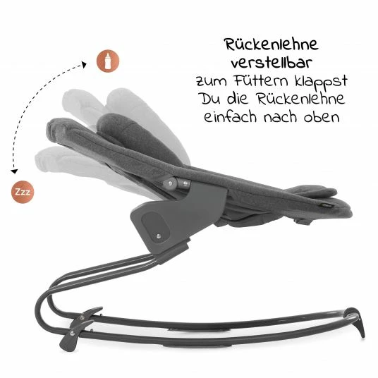 New 🛒 Hauck Bouncer 2in1 Premium (verstellbarer Neugeborenenaufsatz & Wippe) für Alpha & Beta Hochstuhl - Jersey Charcoal 🥰 6 New 🛒 Hauck Bouncer 2in1 Premium (verstellbarer Neugeborenenaufsatz & Wippe) für Alpha & Beta Hochstuhl - Jersey Charcoal 🥰 - Image 6