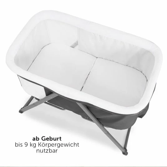 Budget 🤩 Hauck Dreamer 3in1 - Babybett, Schaukelwiege & Beistellbett (faltbar & inkl. Matratze) - Grey 👍 4 Budget 🤩 Hauck Dreamer 3in1 - Babybett, Schaukelwiege & Beistellbett (faltbar & inkl. Matratze) - Grey 👍 - Image 4