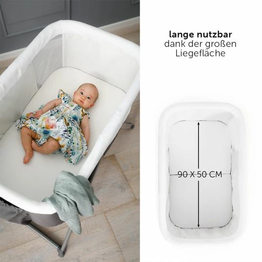 Budget 🤩 Hauck Dreamer 3in1 - Babybett, Schaukelwiege & Beistellbett (faltbar & inkl. Matratze) - Grey 👍 6 Budget 🤩 Hauck Dreamer 3in1 - Babybett, Schaukelwiege & Beistellbett (faltbar & inkl. Matratze) - Grey 👍 - Image 6