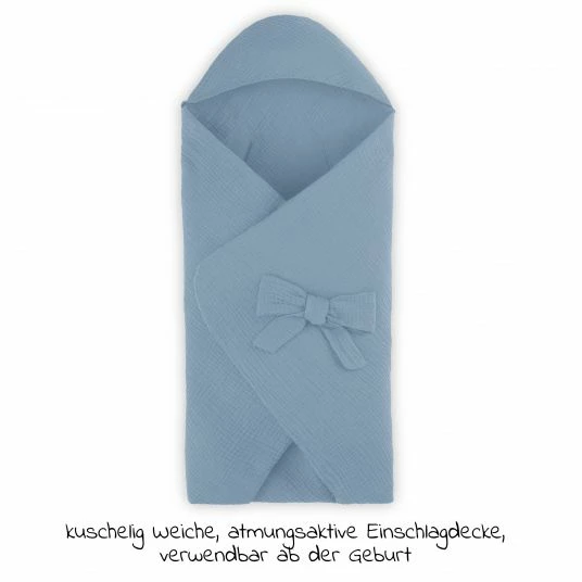 Best Pirce 🥰 Hauck Einschlagdecke / Kuscheldecke Snuggle So Cosy - Dusty Blue 🤩 2 Best Pirce 🥰 Hauck Einschlagdecke / Kuscheldecke Snuggle So Cosy - Dusty Blue 🤩 - Image 2