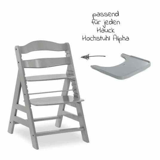 Flash Sale 🎉 Hauck Essbrett und Tisch aus Holz für Alpha Hochstühle (Wooden Tray) - Grau ✨ 2 Flash Sale 🎉 Hauck Essbrett und Tisch aus Holz für Alpha Hochstühle (Wooden Tray) - Grau ✨ - Image 2