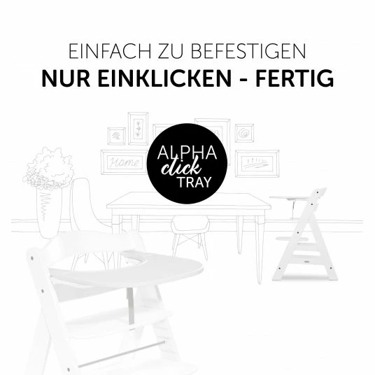 Outlet ๐ Hauck Essbrett und Tisch fรผr Alpha Hochstuhl (Click Tray) - White / Weiss ๐ 3 Outlet ๐ Hauck Essbrett und Tisch fรผr Alpha Hochstuhl (Click Tray) - White / Weiss ๐ - Image 3
