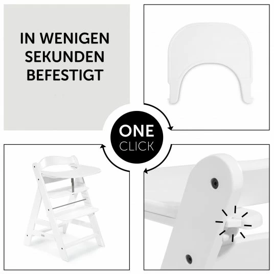 Outlet ๐ Hauck Essbrett und Tisch fรผr Alpha Hochstuhl (Click Tray) - White / Weiss ๐ 4 Outlet ๐ Hauck Essbrett und Tisch fรผr Alpha Hochstuhl (Click Tray) - White / Weiss ๐ - Image 4